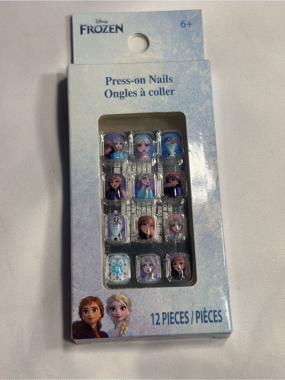 New Disney Frozen Press-On Nails Set - Purple & Blue